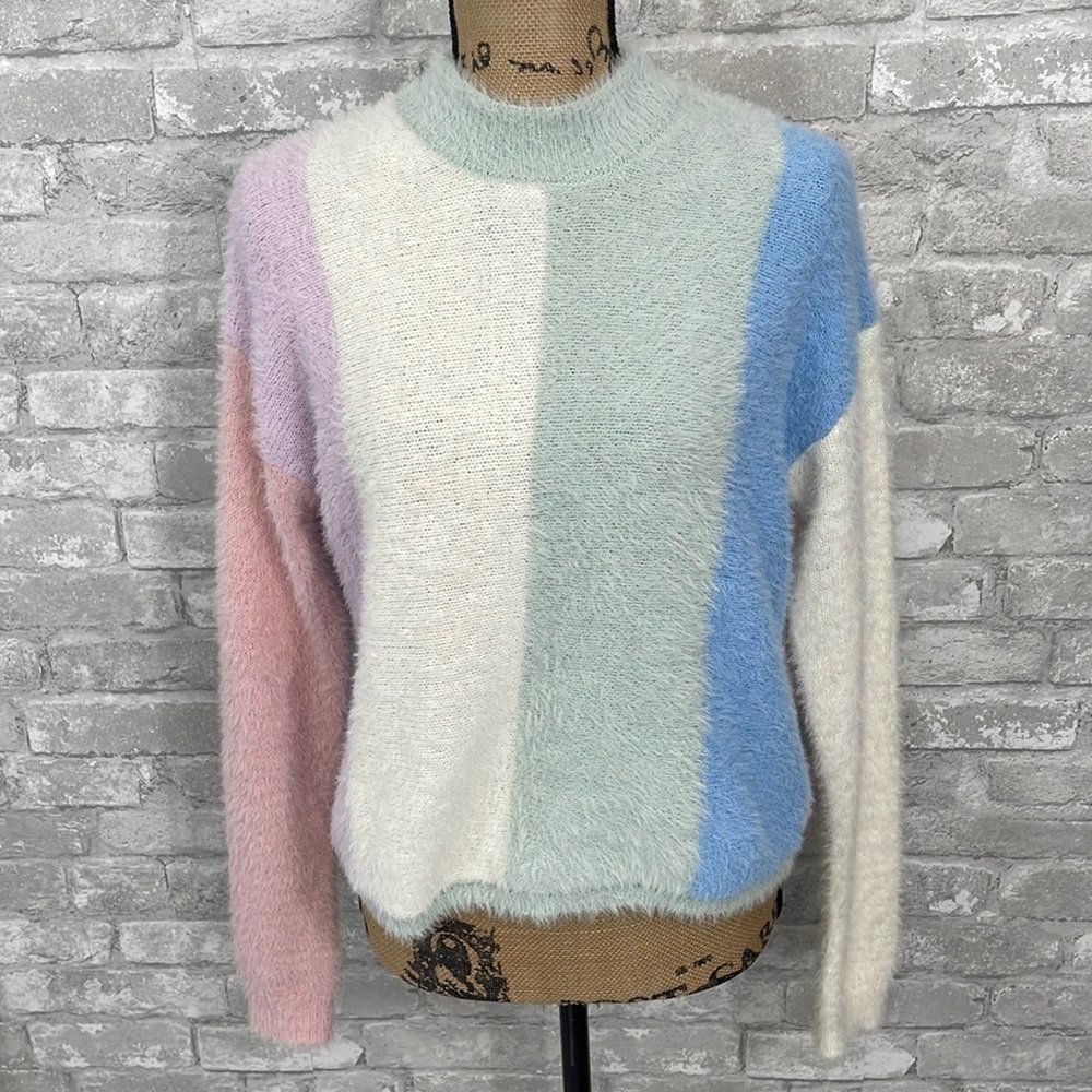 Wild fable Fuzzy Colorblock Sweater